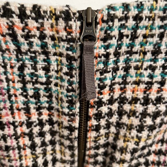 Anthropologie Maeve Bijou Plaid Tweed Knit Mini Skirt Size 4P - Picture 7 of 12